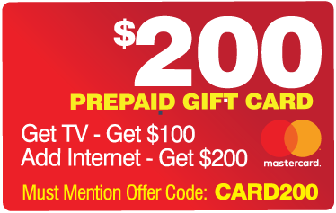 Image of DISH TV and internet $200 prepaid mastercard Promotion